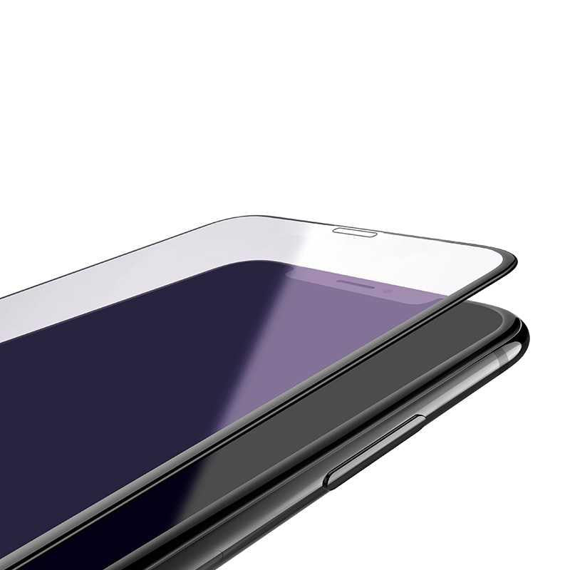 Devia Van Anti-blue Ray Полноэкранное закаленное стекло iPhone XR (6.1) черный (10шт)