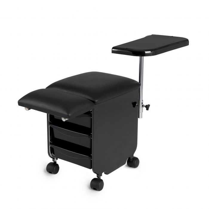Juodas vežimėlis su stalčiais LABOR PRO ,,PEDISERVICE“
