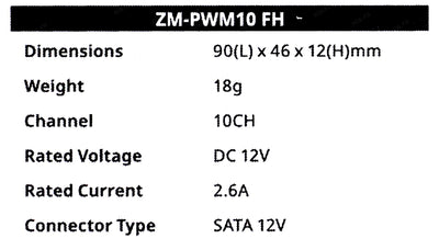 ШИМ-контроллер Zalman, 10 портов (ZM-PWM10 FH)