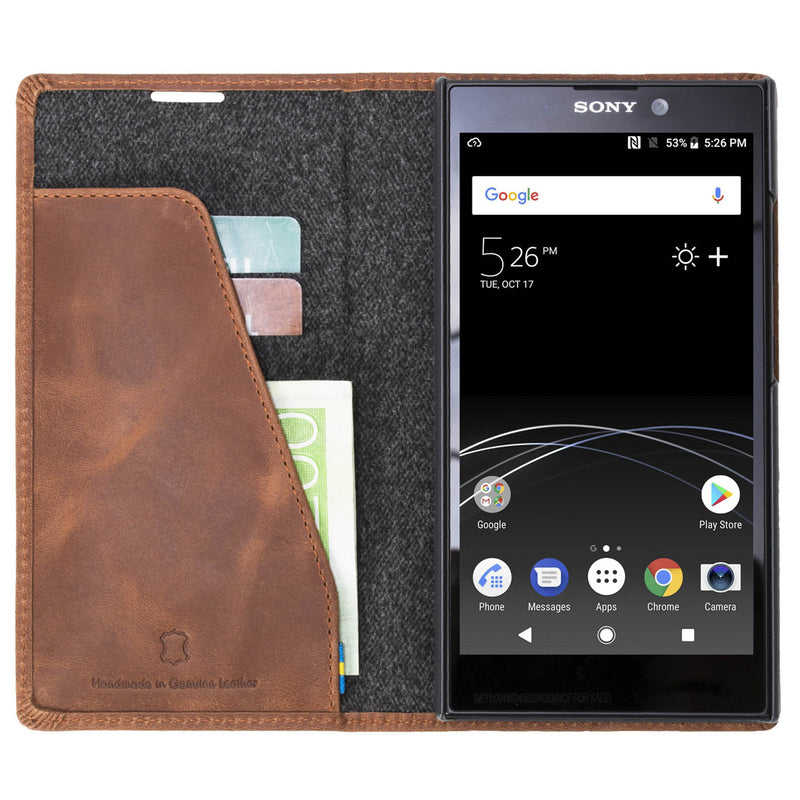 Krusell Sunne 2 Card Foliowallet Sony Xperia L2 vintage cognac