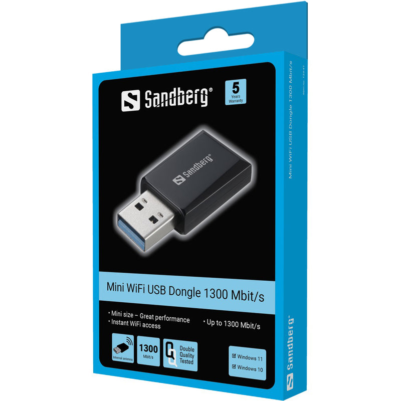 Sandberg 134-41 Mini WiFi Dongle 1300 Мбит/с