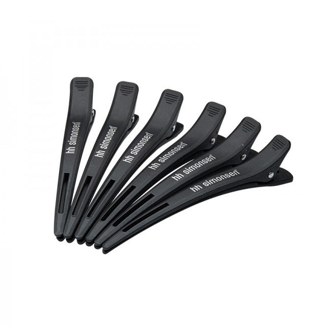 HH SIMONSEN CARBON CLIPS carbon hair clips, 6 pcs