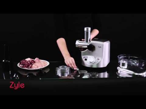 Meat grinder ZYLE ZY198MG stainless steel, 2000 W