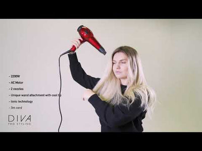 DIVA PRO STYLING Ultima 5000 Pro Red Hair dryer + gift/surprise
