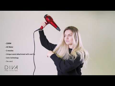 DIVA PRO STYLING Ultima 5000 Pro Red Hair dryer + gift/surprise