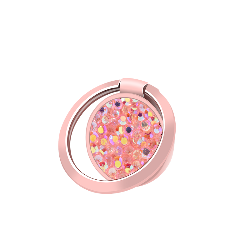 Devia Ring Holder Diamonds 3 gold pink