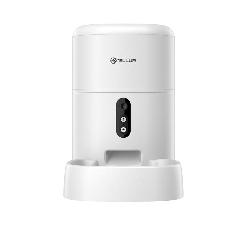 Tellur Smart WiFi Pet Feeder, UltraHD Camera, 4L white
