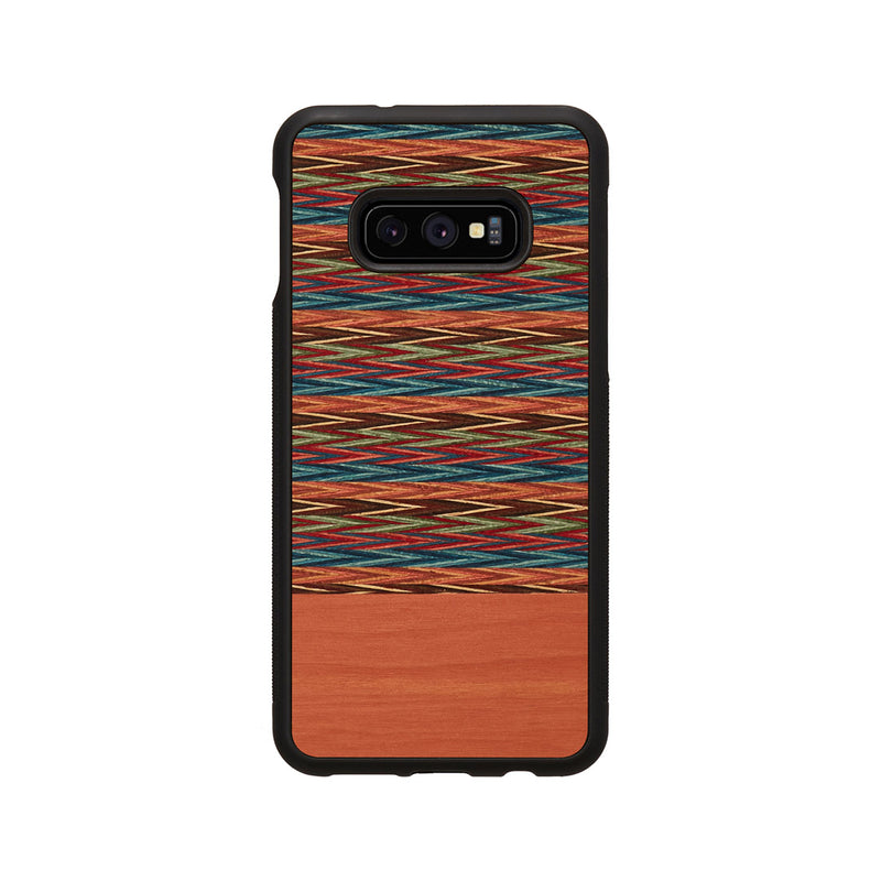 MAN&amp;WOOD Чехол для смартфона Galaxy S10e коричнево-клеточный черный