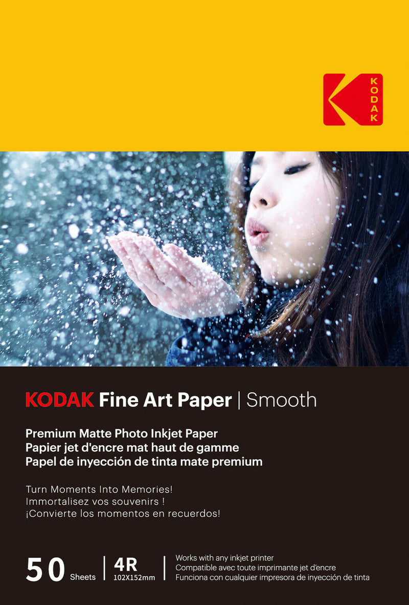 Бумага Kodak Fine Art 230 г, гладкая с матовым покрытием, 4/6x50