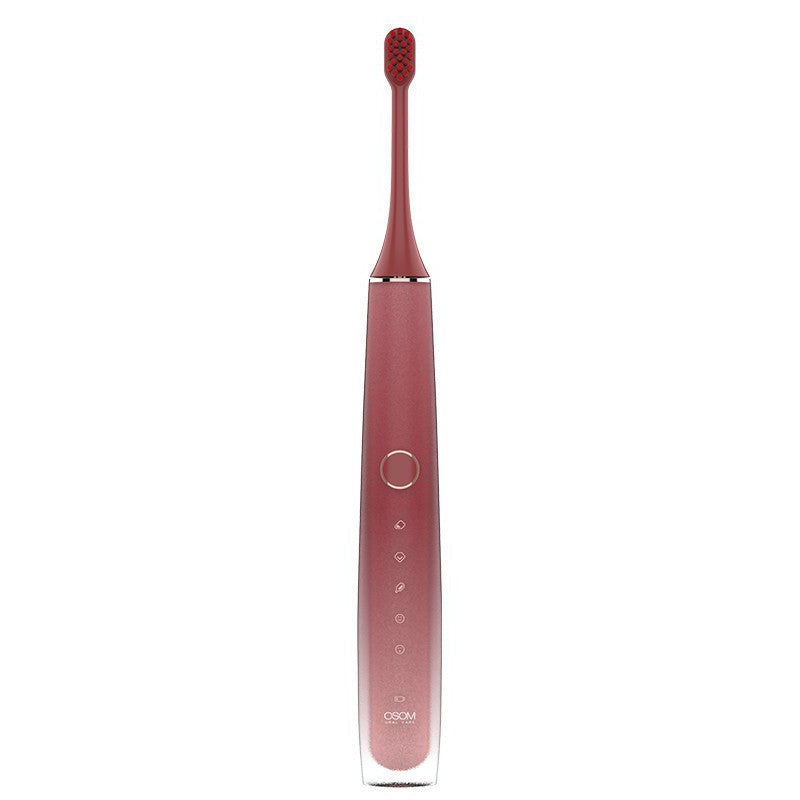 Rechargeable electric sonic toothbrush OSOM Oral Care Sonic Toothbrush Rose OSOMORALT40ROSE, with face cleaning/massage nozzle