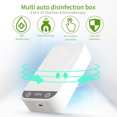 The UV sterilizer is suitable for phones, face masks