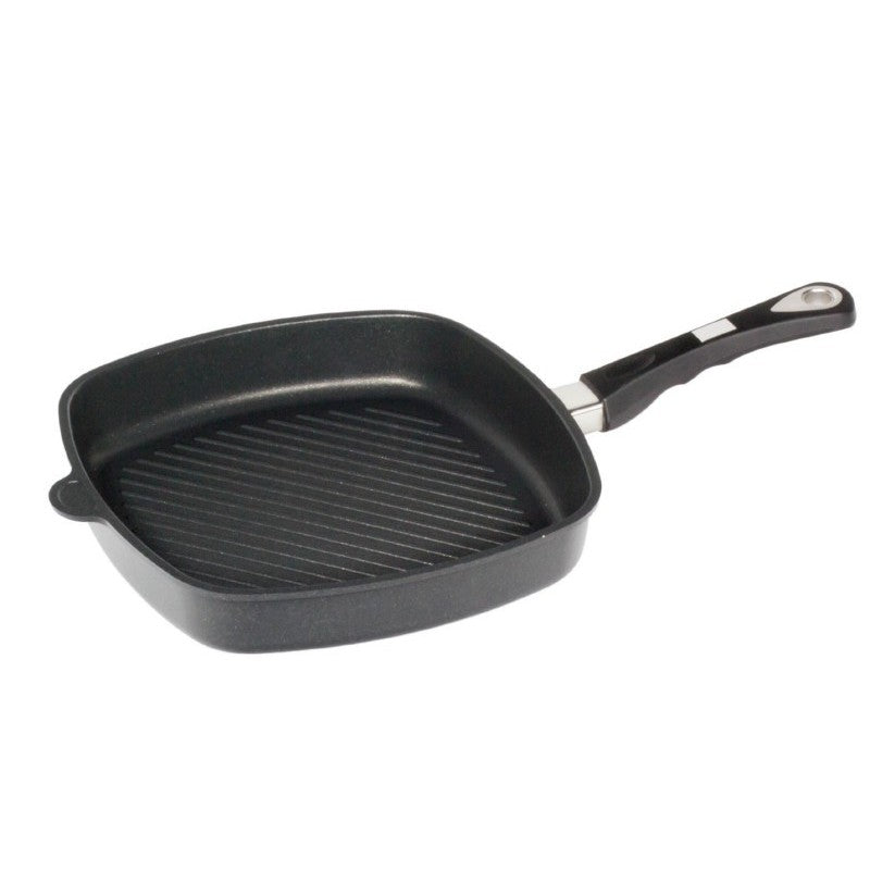 Induction square pan AMT Gastroguss with grill surface, 28x28x5 cm AMT E285G-E-Z30-PL
