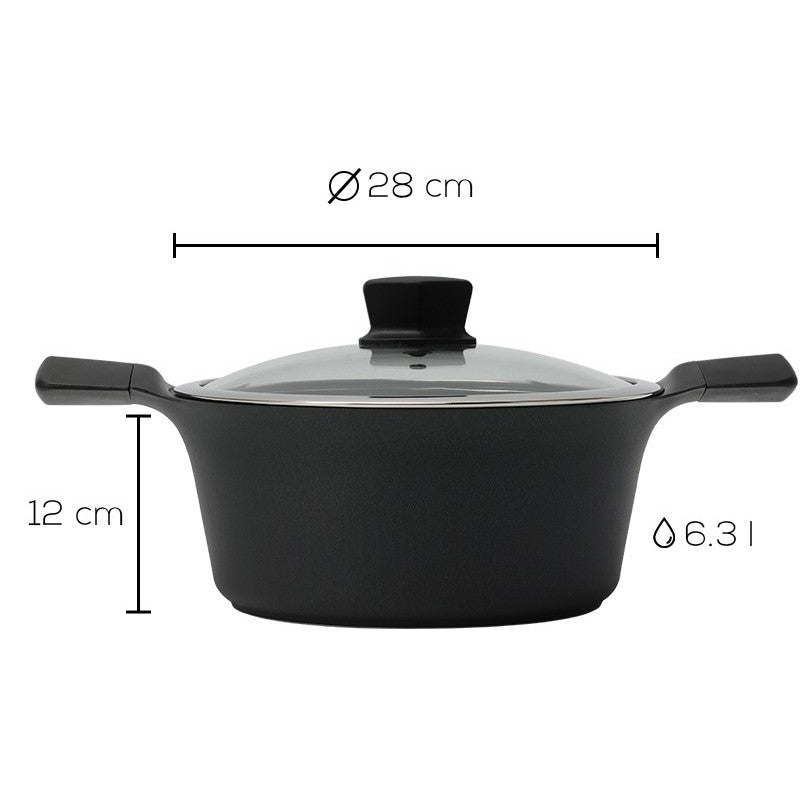 Induction pot with lid Zyle ZY3028PT Ø28 cm, 6.3 l