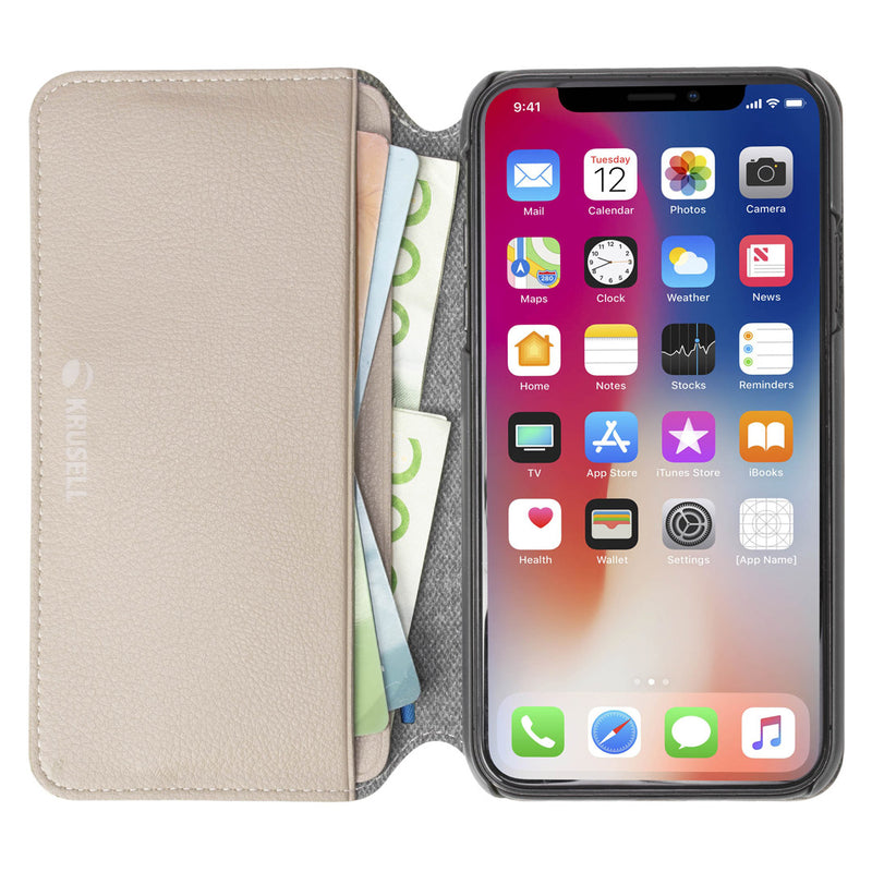 Krusell Pixbo 4 Card SlimWallet Apple iPhone XS Max beige 