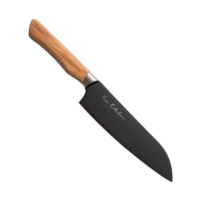 Japanese chef's knife Santoku Satake Olive Black