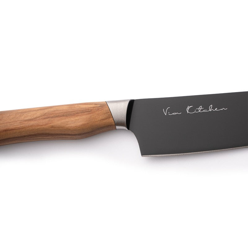 Японский поварской нож Santoku Satake Olive Black