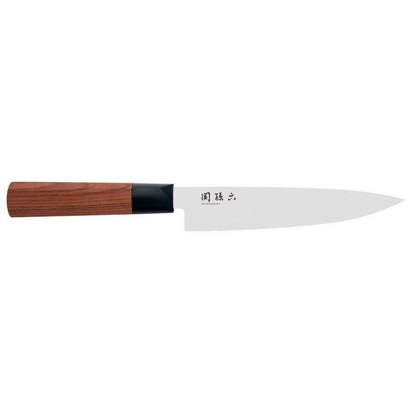 Японский стальной нож KAI Seki Magoroku Red Wood MGR-0150U, лезвие 15 см