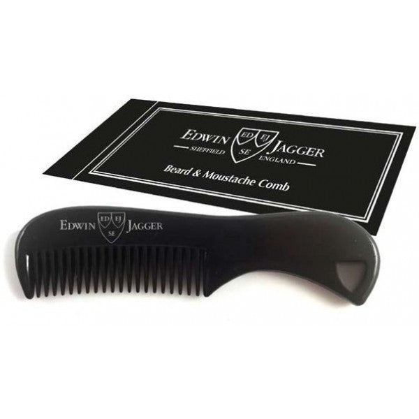Edwin Jagger BMC06 Beard & Moustache Comb Barzdos ir ūsų šukos (juodos spalvos)