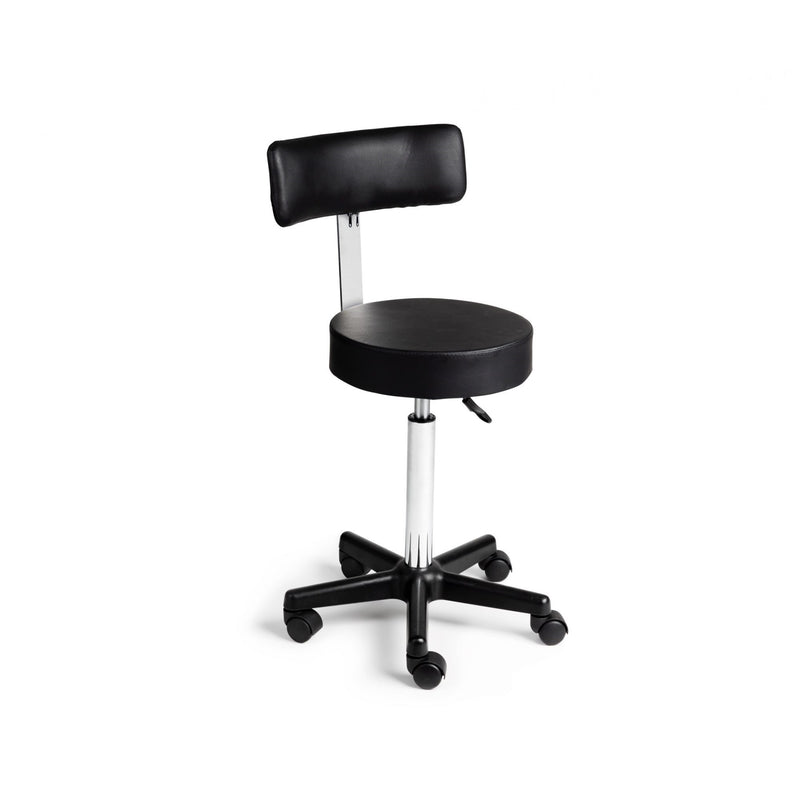 Labor Pro Black stool with backrest