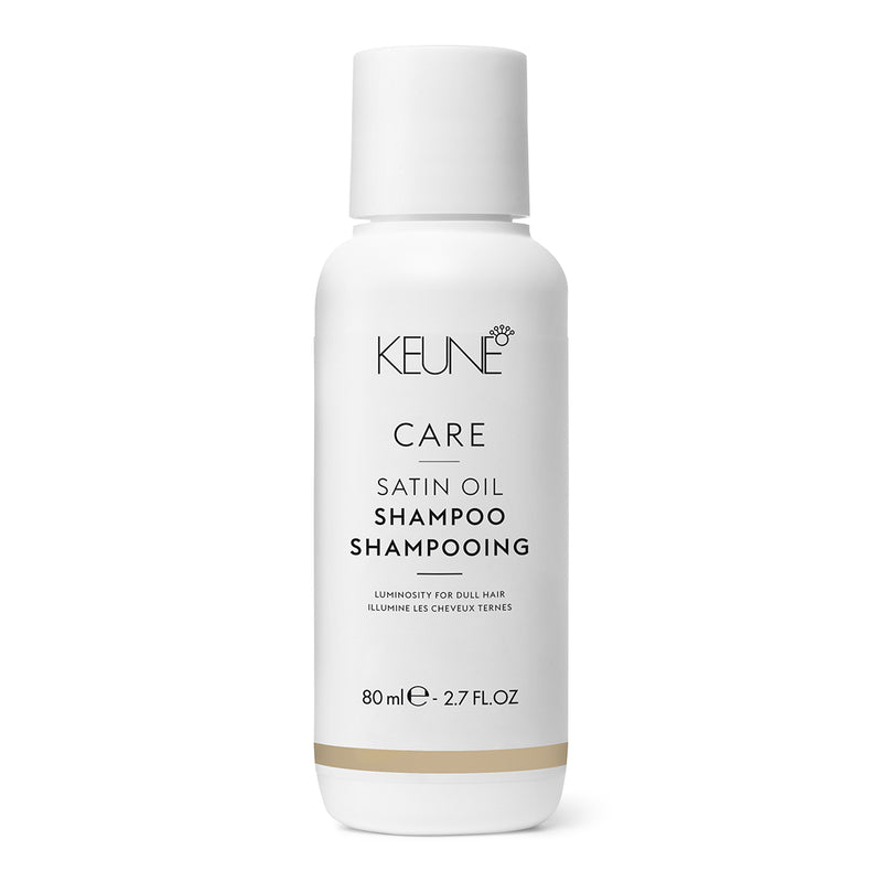 Keune CARE SATIN OIL šampūnas sausiems, porėtiems plaukams +dovana Previa plaukų priemonė