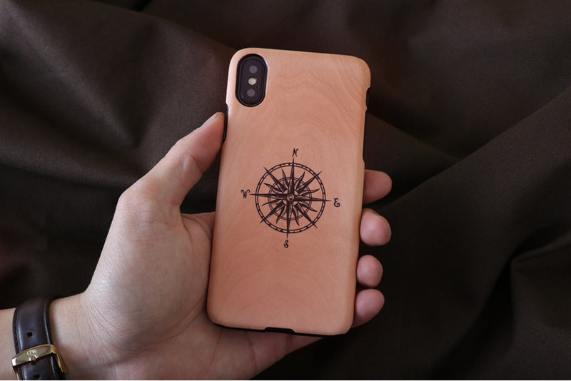MAN&amp;WOOD SmartPhone case iPhone X/XS compass black
