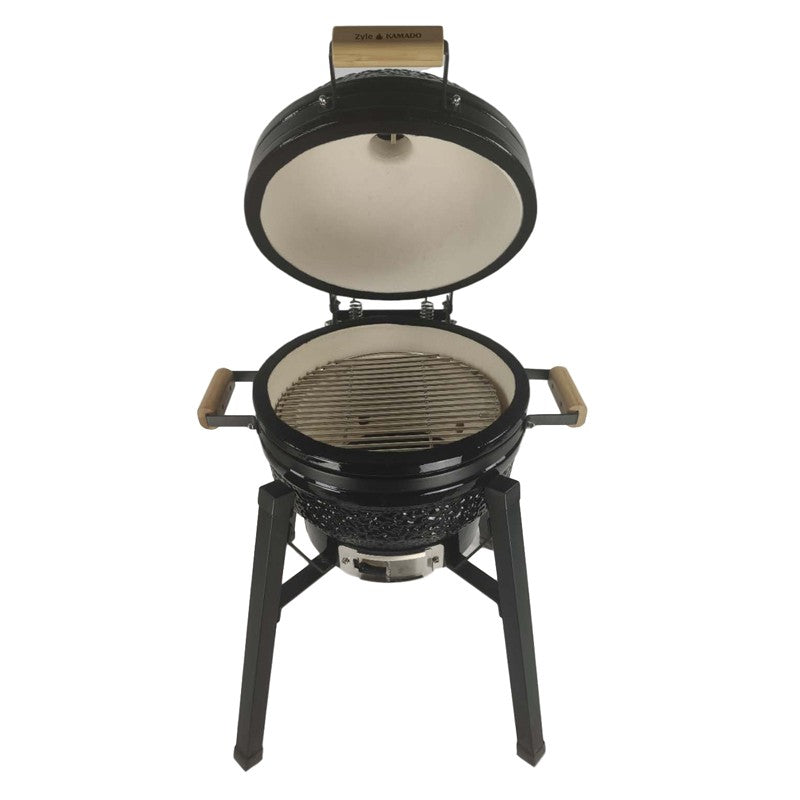 Kamado grill with accessories Zyle 39.8 cm, Starter, ZY16KSBLSET, black