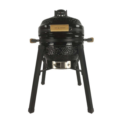 Kamado grill with accessories Zyle 39.8 cm, Starter, ZY16KSBLSET, black