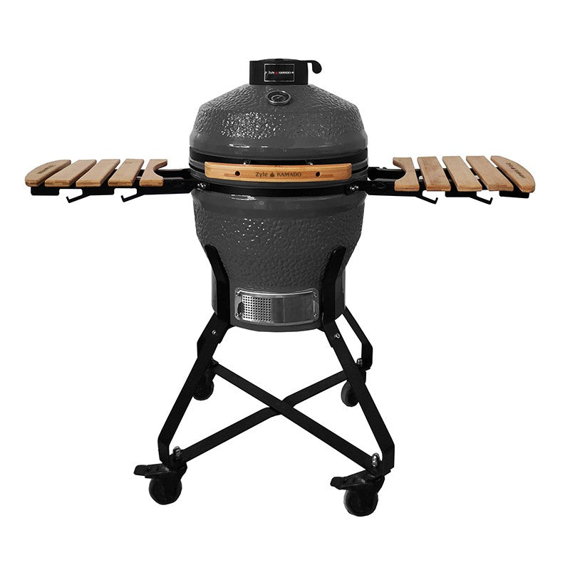 Kamado grill with accessories Zyle 45 cm, Medium, ZY18KSGYSET, gray