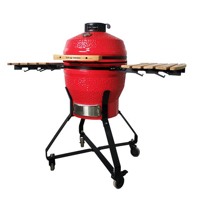 Kamado grill with accessories Zyle 45 cm, Medium, ZY18KSRDSET, red