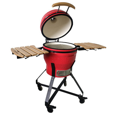 Kamado grill with accessories Zyle 45 cm, Medium, ZY18KSRDSET, red