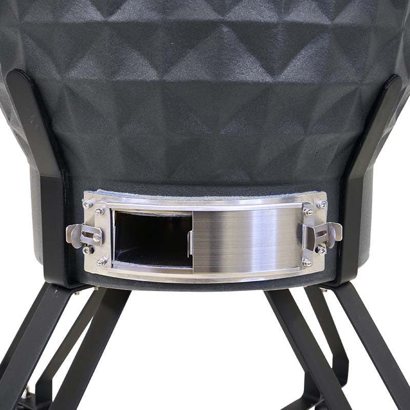 Kamado grill with accessories Zyle 62 cm, X Large Diamond ZY24KSMGDISET, matte gray