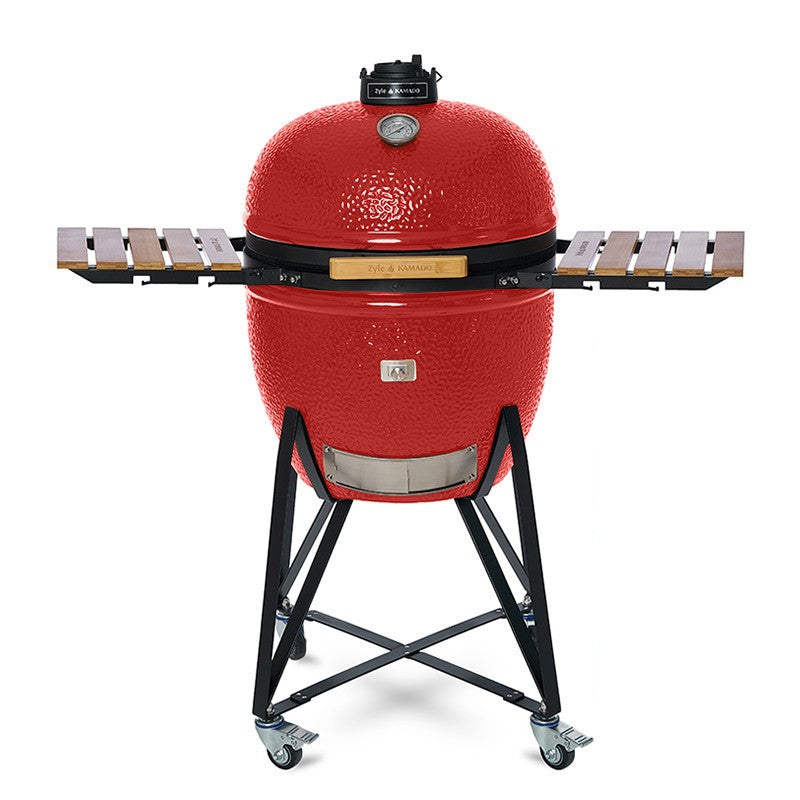 Kamado grill with accessories Zyle Kamado 69 cm, The King ZY27RDSET, red