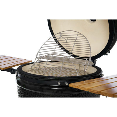 Kamado grill with accessories Zyle 62 cm, X Large ZY24BLSET, black