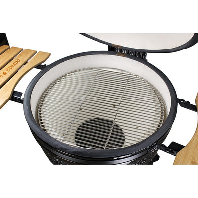 Kamado grill with accessories Zyle 66 cm, XX Large ZY26KSBLSET, black