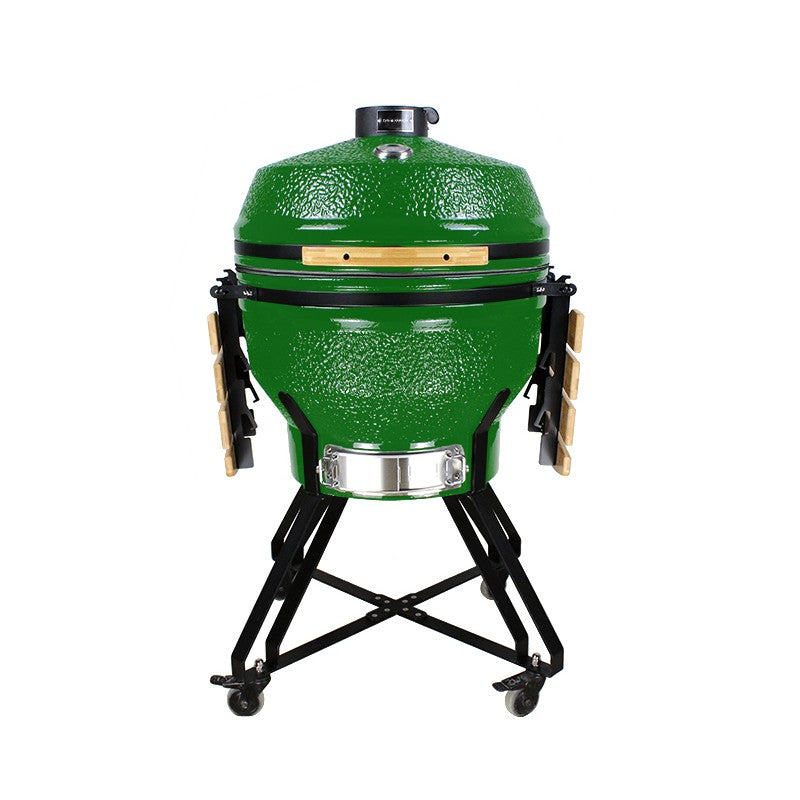 Kamado grill with accessories Zyle XX Large, ZY26KSGRSET, 66 cm, green