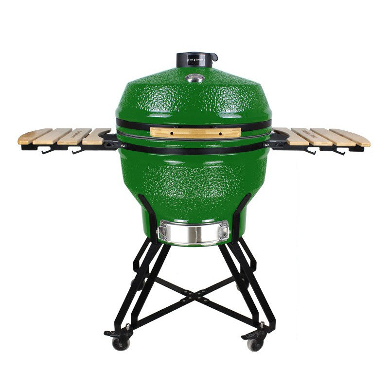 Kamado grill with accessories Zyle XX Large, ZY26KSGRSET, 66 cm, green