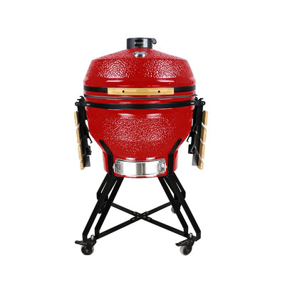 Kamado grill with accessories Zyle XX Large, ZY26KSRDSET, 66 cm, red
