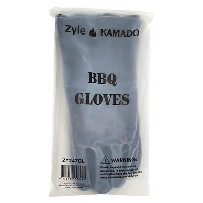 Термостойкие перчатки Zyle Kamado ZY247GL для гриля, серые