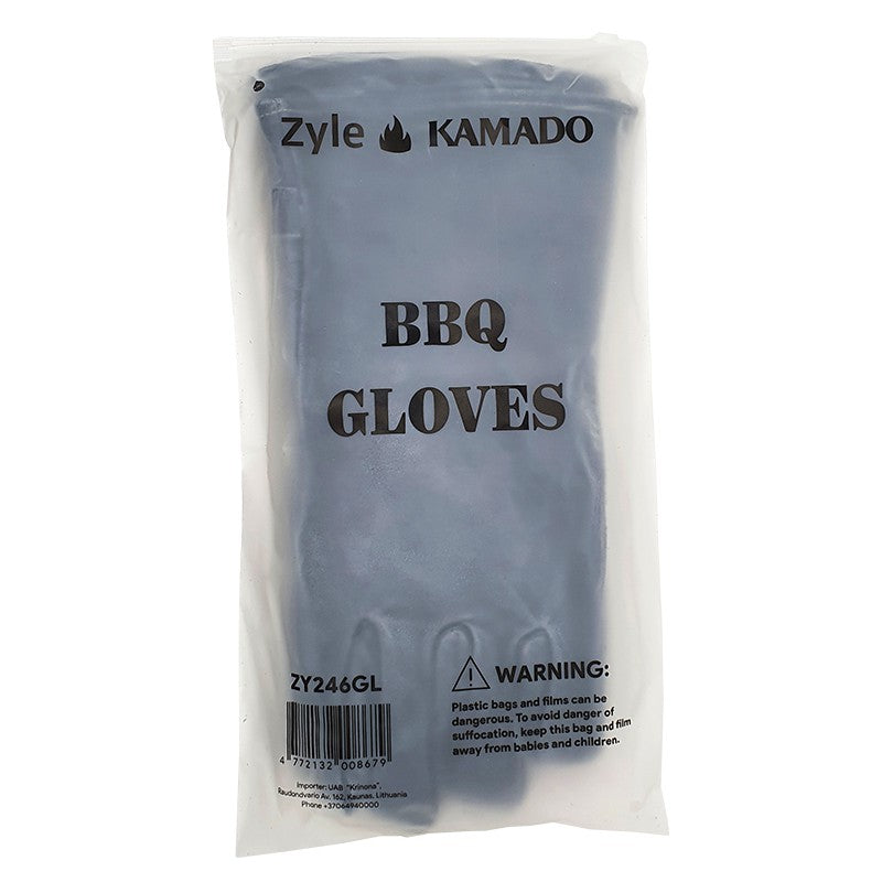 Термостойкие перчатки Zyle Kamado ZY246GL для гриля, серые