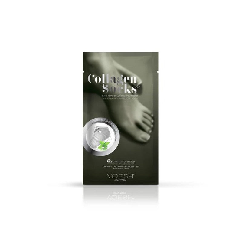 Foot mask Voesh Collagen Socks VFM212PEP, with phytocollagen and peppermint, softens and cools feet, 1 pair of socks