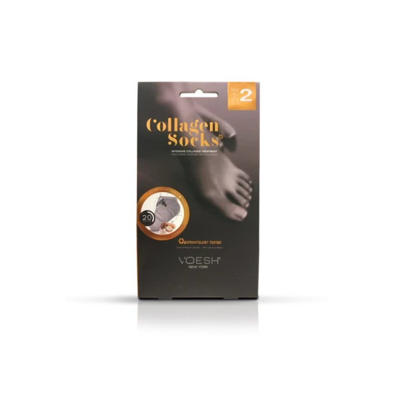 Foot mask Voesh Collagen Socks VFM512COL, with collagen, olive and argan oils, intensely moisturizes feet, 2 pairs of socks