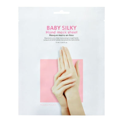 Kaukė rankoms Holika Holika Baby Silky Hand Mask Sheet HH20011556, prisotinta taukmedžio sviestu, 15 ml