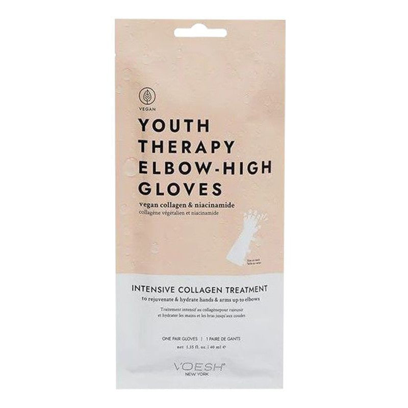 Kaukė rankoms Voesh Youth Therapy Elbow High Gloves VHM501BSM, su taukmedžio sviestu ir niacinamidu, 1 pora pirštinių iki alkūnių
