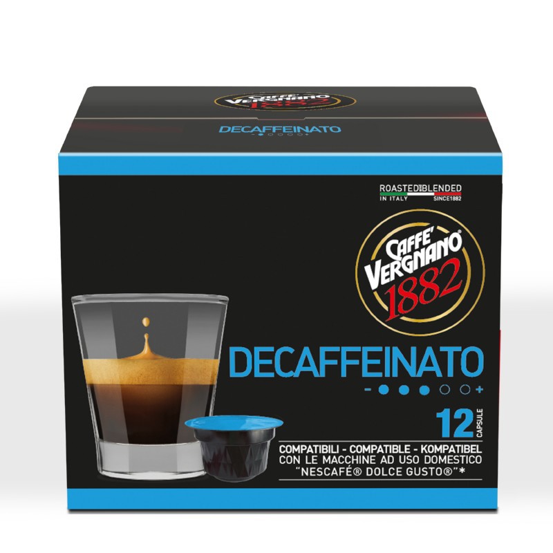 Kavos kapsulės Vergnano Decaffeinato 7104, 12 kapsulių, be kofeino