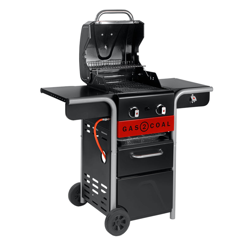 Charcoal-Gas two-burner grill Char-Broil Gas2Coal + various accessories as a gift 