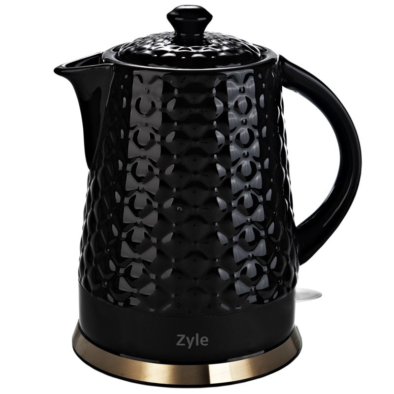 Керамический чайник Zyle ZY18KWG, объем 1,5 л, черный