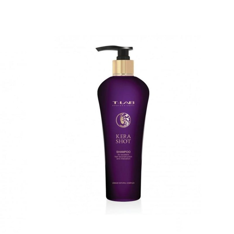 Шампунь T-LAB Professional Kera Shot для восстановления и оживления волос 750 мл + роскошный аромат для дома со стиками в подарок