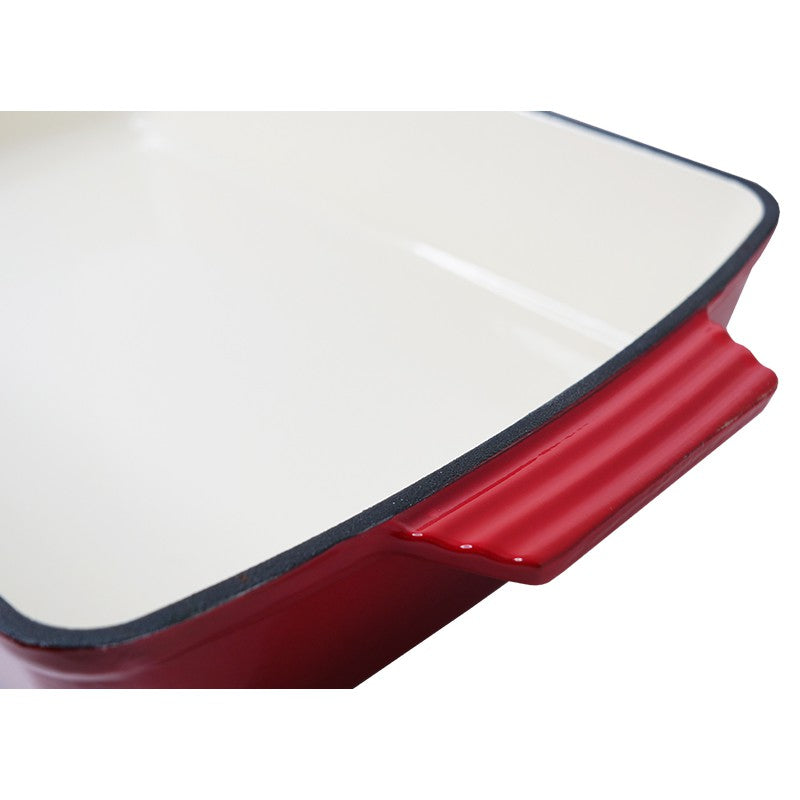 Square enameled cast iron frying pan Zyle, red, ZY140RKI