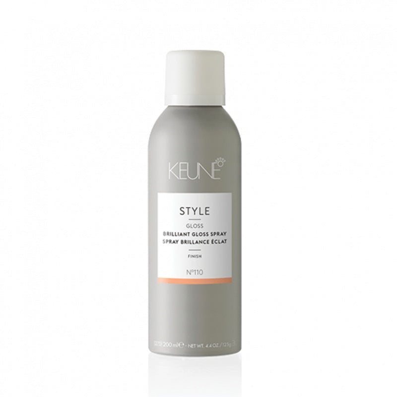 Keune STYLE BRILLIANT GLOSS light hair spray for a shiny effect + gift Previa hair product