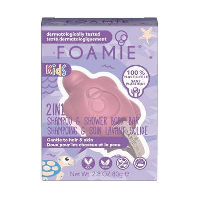 Foamie Kids 2 in 1 Shower Body Bar For Kids Turtelly Cute FMKDTG2001, suitable for skin and hair